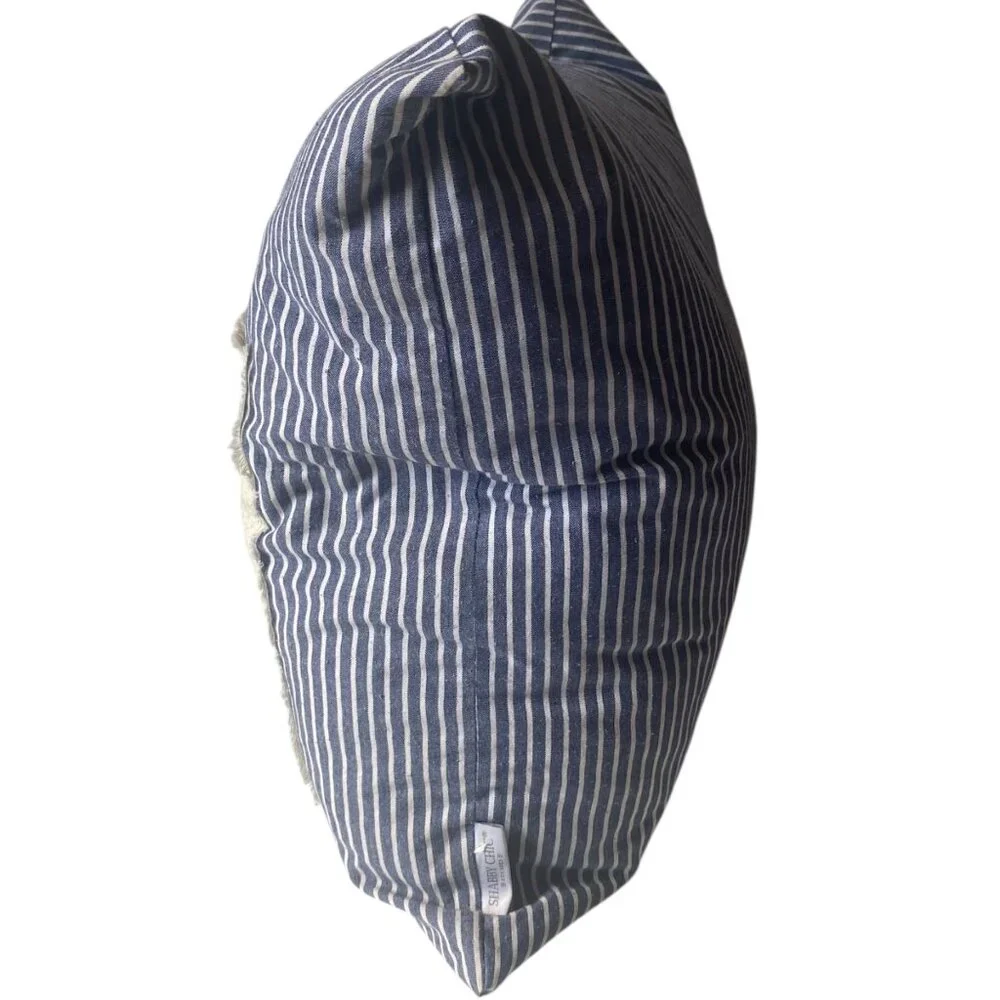 Shabby Chic Striped Decorative Pillow Mermaid This Is My Happy Place Beach House